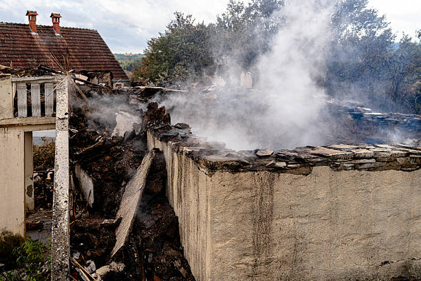 Professional Fire Damage Repair technician working in Preston, TX